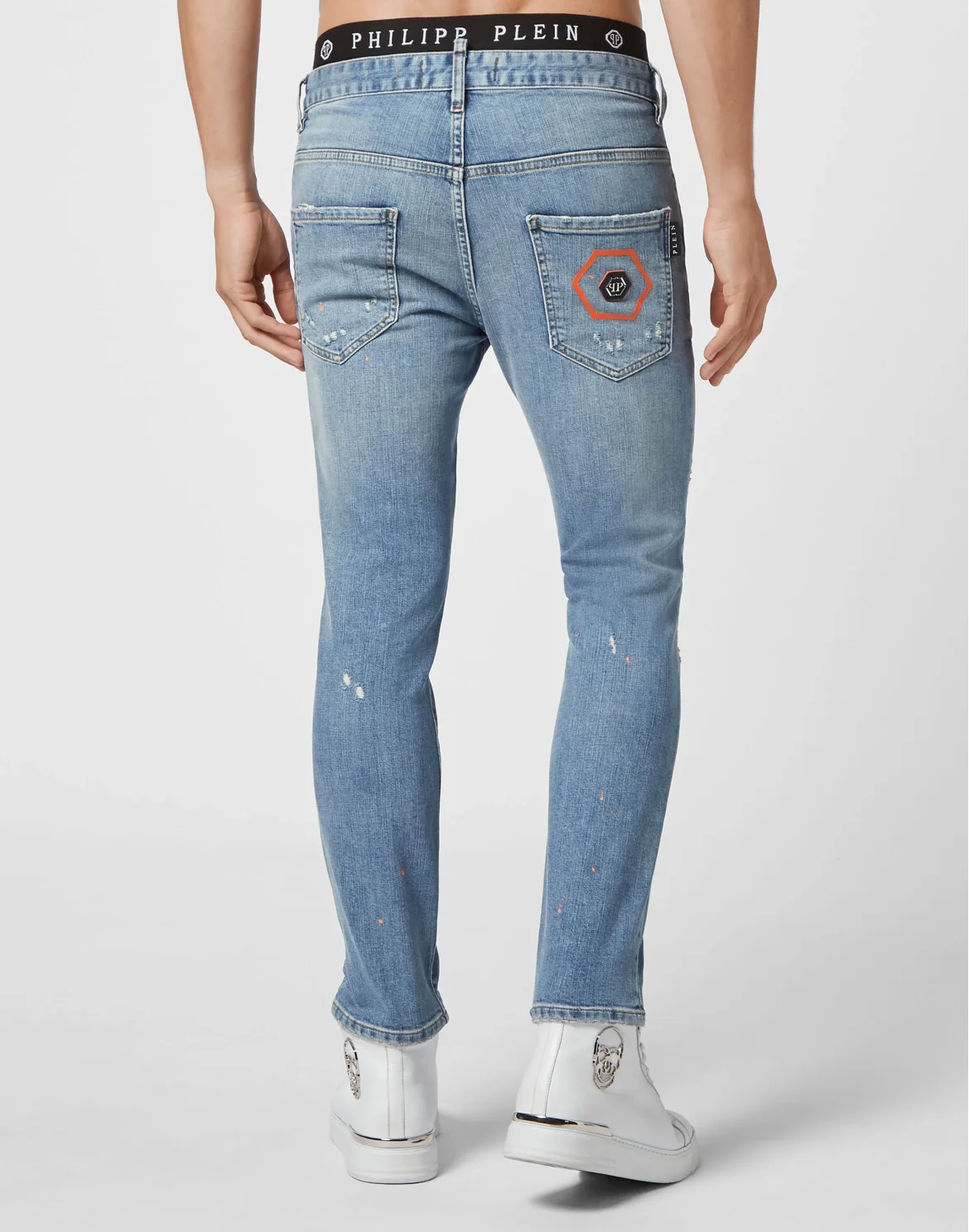 Denim Trousers Skinny Hexagon, цвет: Синий