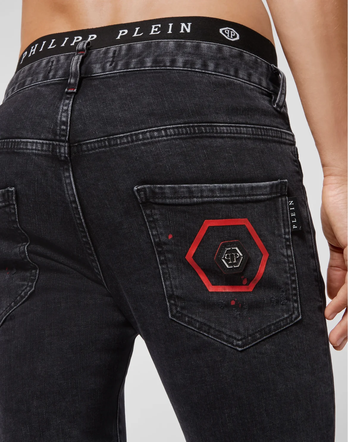 Denim Trousers Skinny Hexagon, цвет: Серый