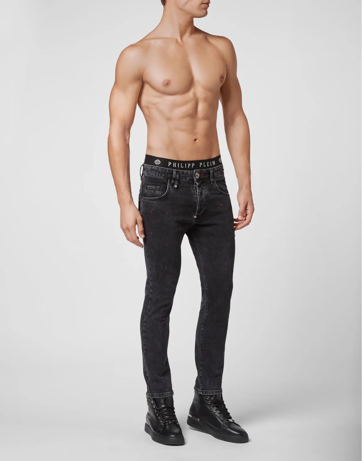 Denim Trousers Skinny Hexagon, цвет: Серый
