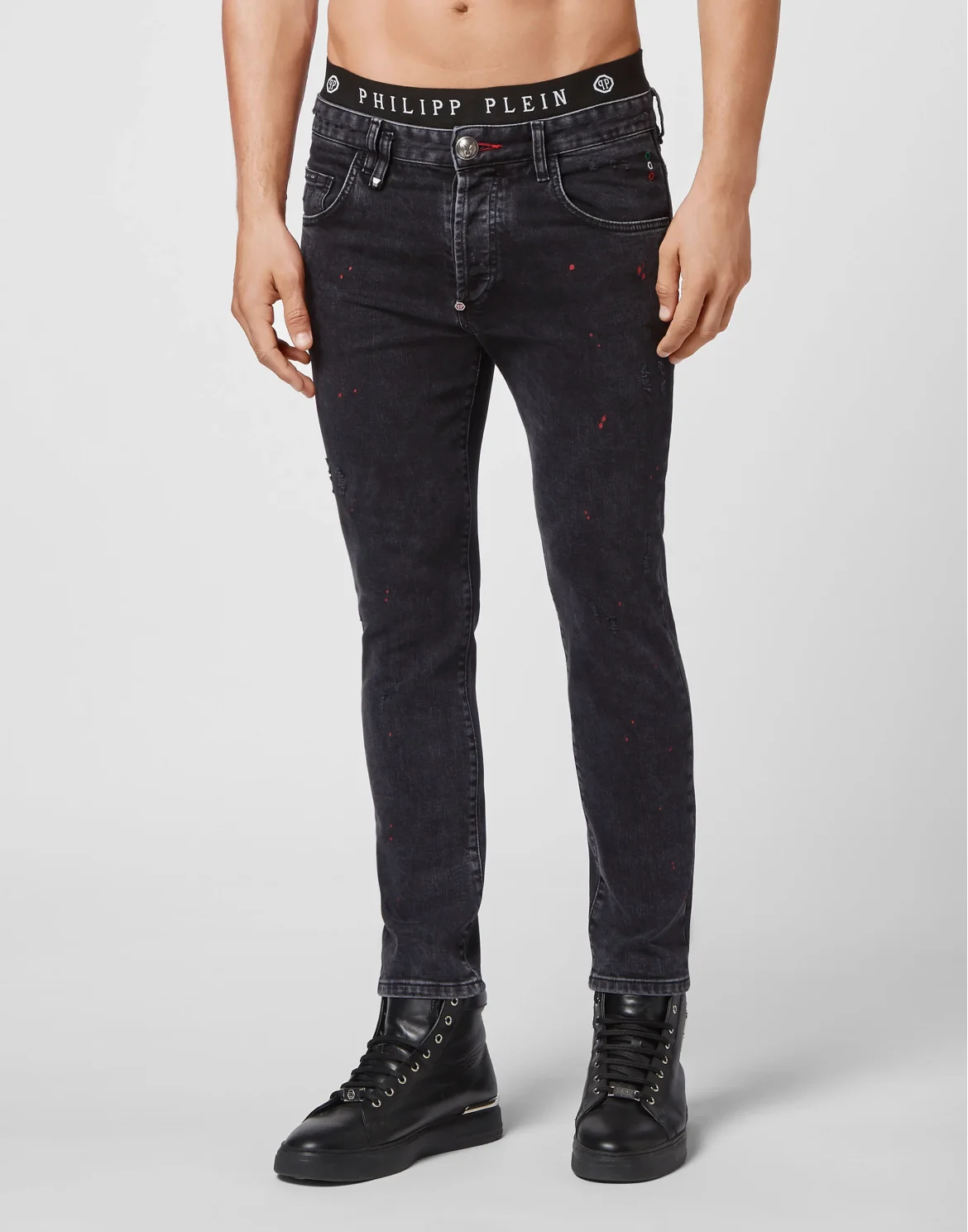 Denim Trousers Skinny Hexagon, цвет: Серый