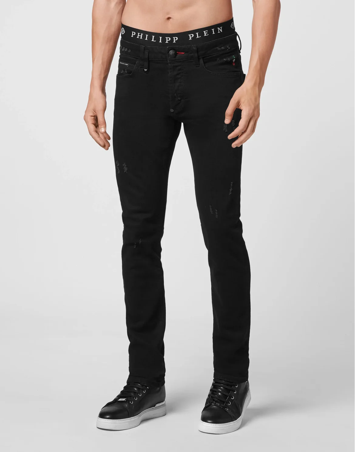 Denim Trousers Skinny  Iconic Plein, цвет: Черный