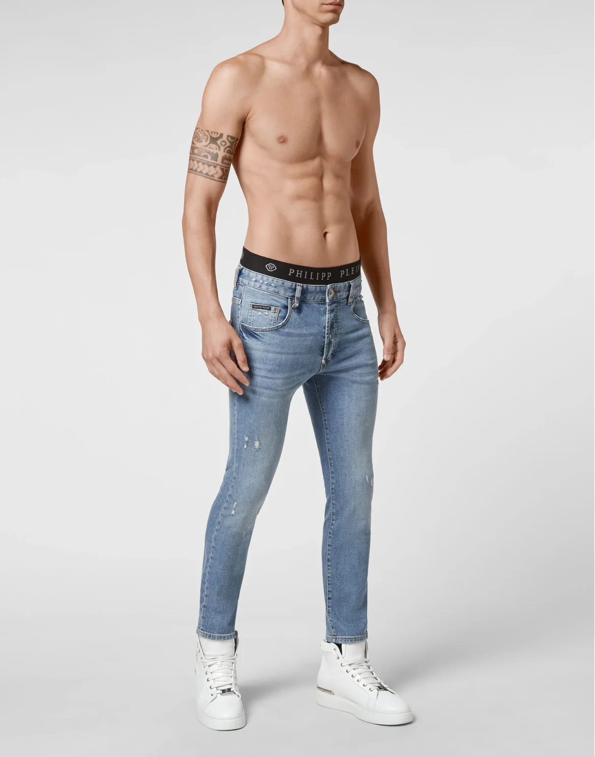 Denim Trousers Skinny  Iconic Plein, цвет: Синий