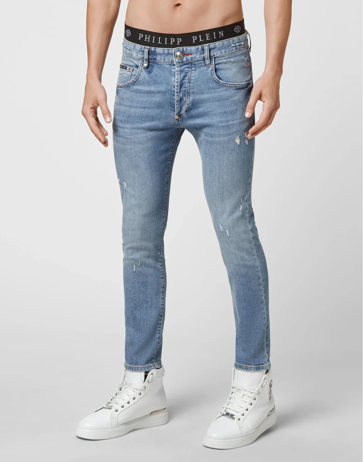 Denim Trousers Skinny  Iconic Plein, цвет: Синий
