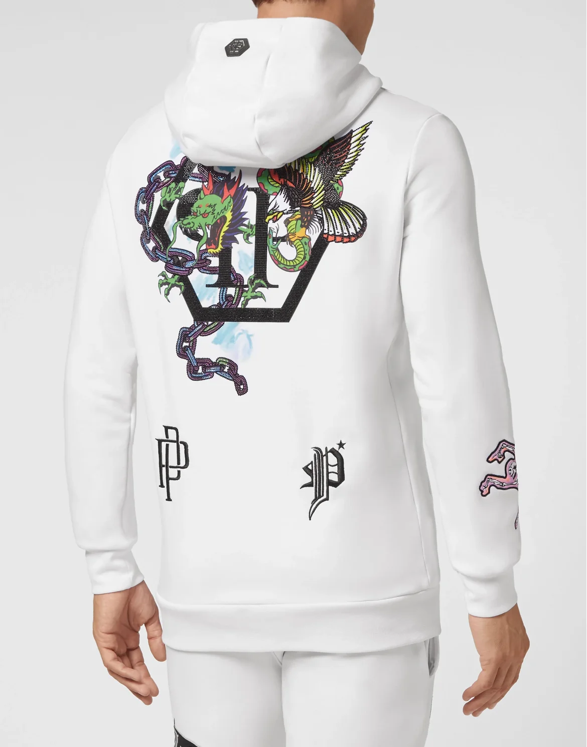 Hoodie sweatshirt Stones  Gothic Plein, цвет: Белый