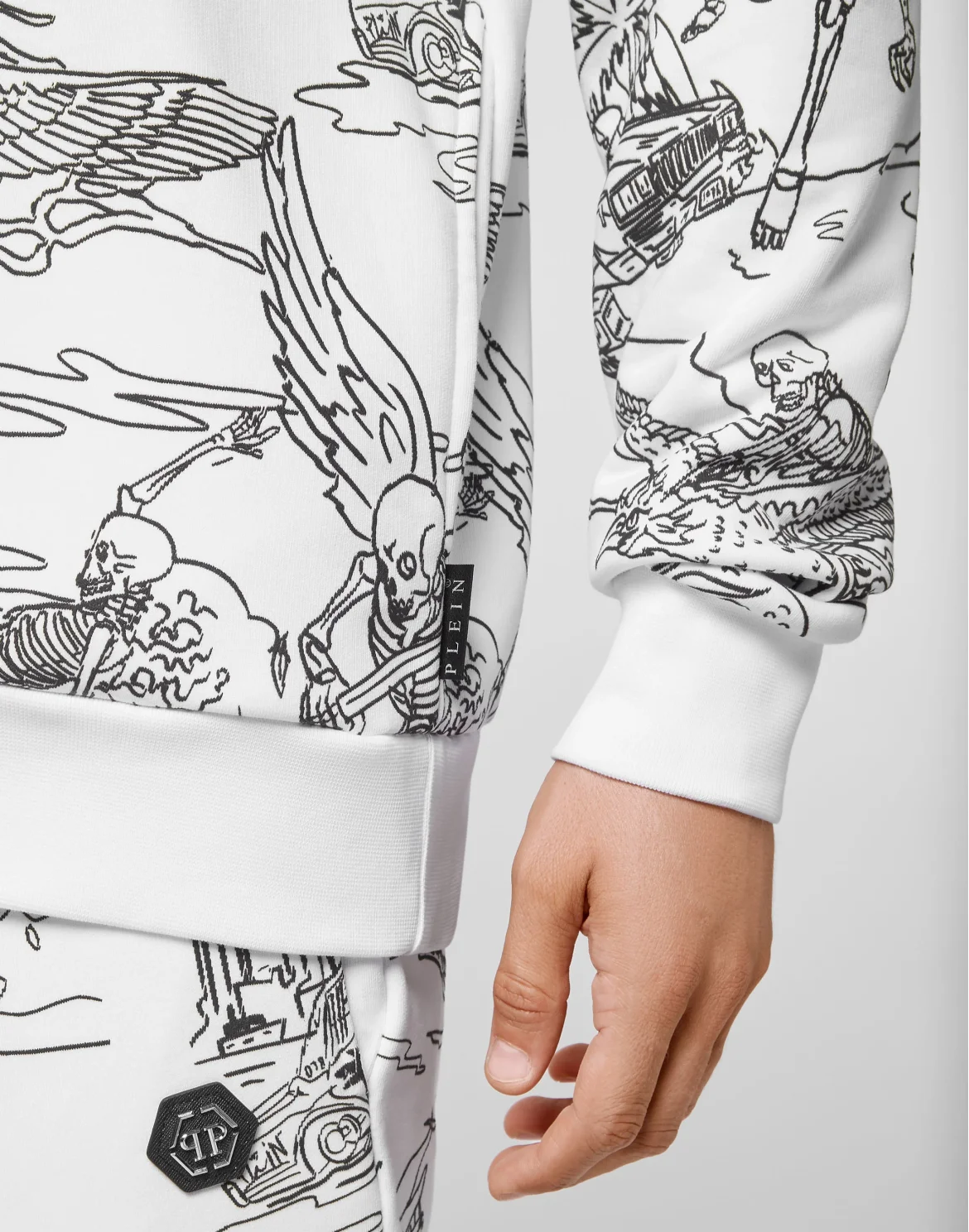 Hoodie sweatshirt Embroidered, цвет: Белый