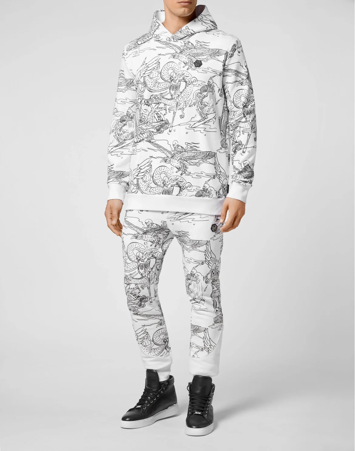 Hoodie sweatshirt Embroidered, цвет: Белый