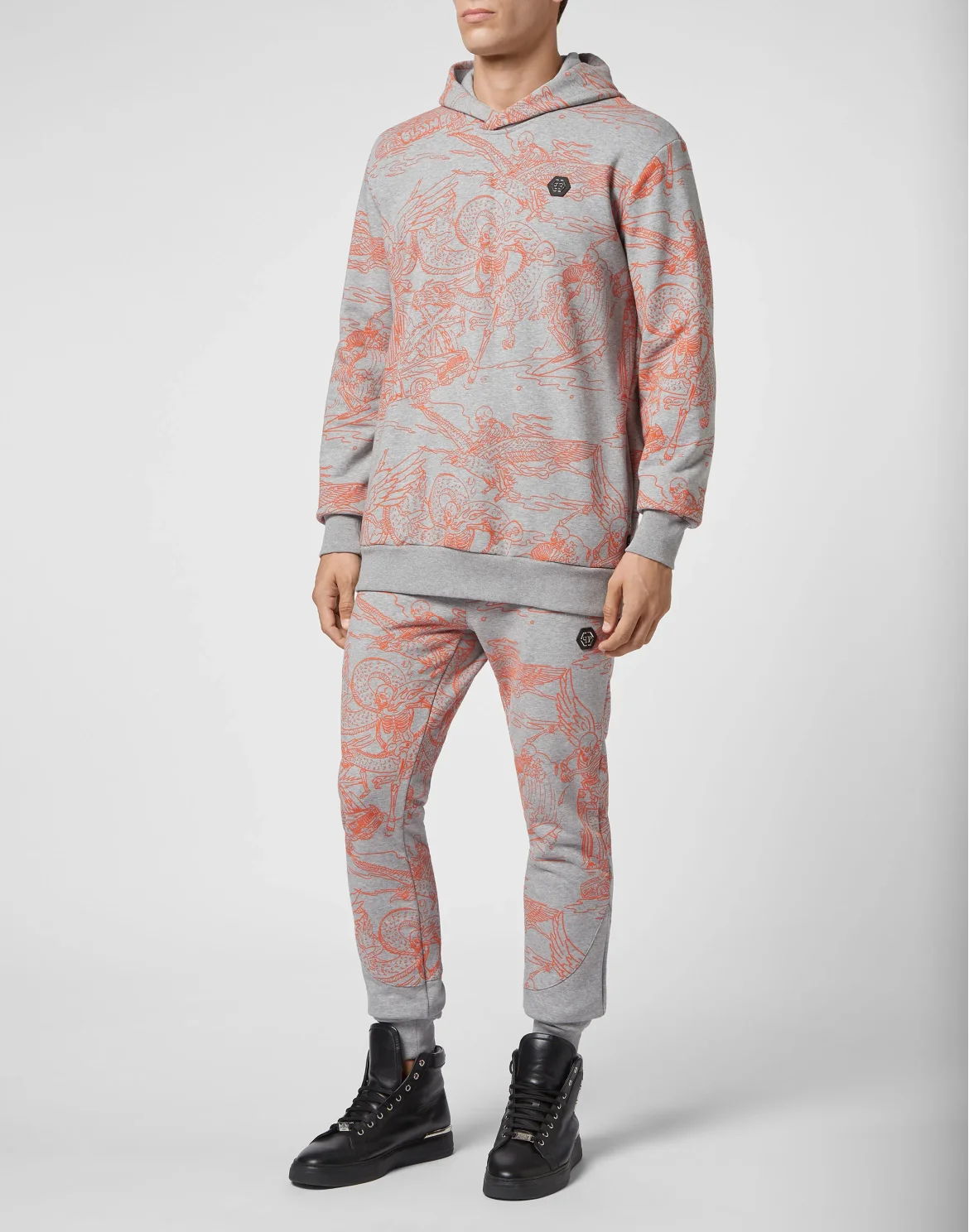 Hoodie sweatshirt Embroidered, цвет: Серый