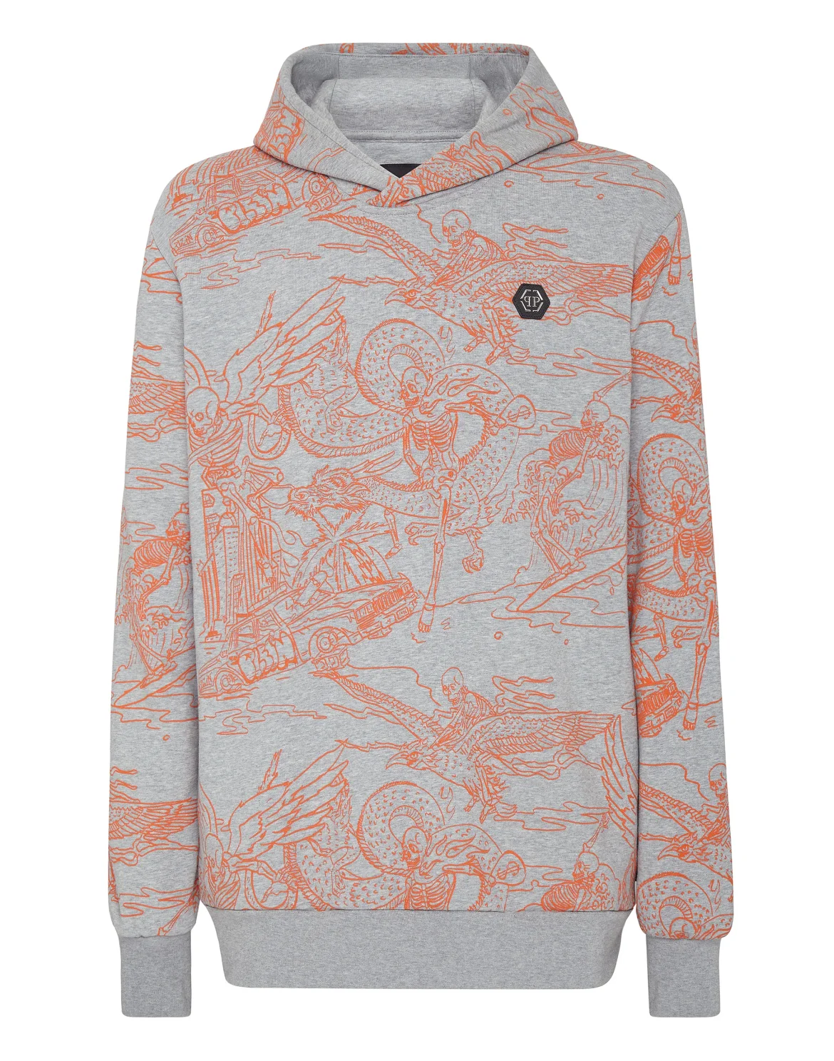 Hoodie sweatshirt Embroidered, цвет: Серый