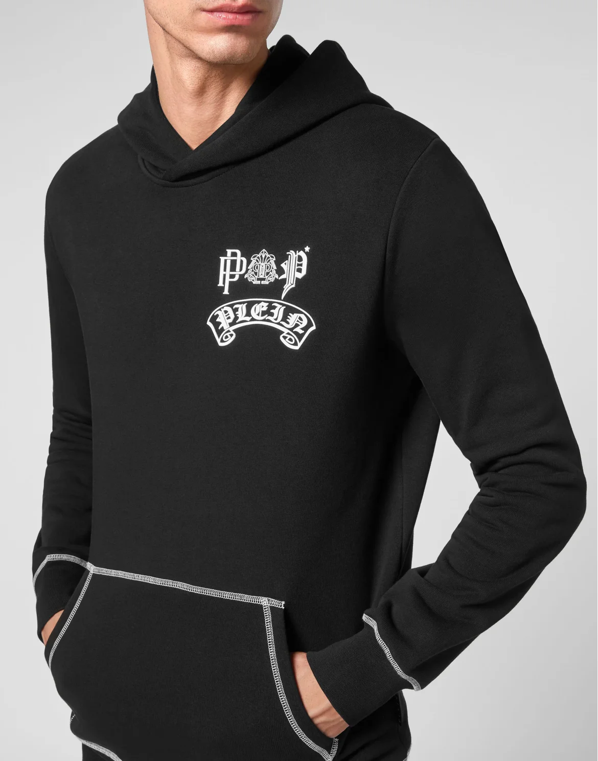 Hoodie sweatshirt Stones Gothic Plein, цвет: Черный