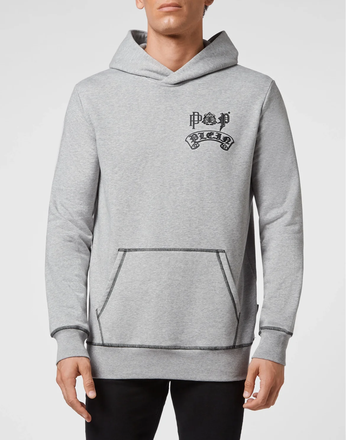 Hoodie sweatshirt Stones Gothic Plein, цвет: Серый