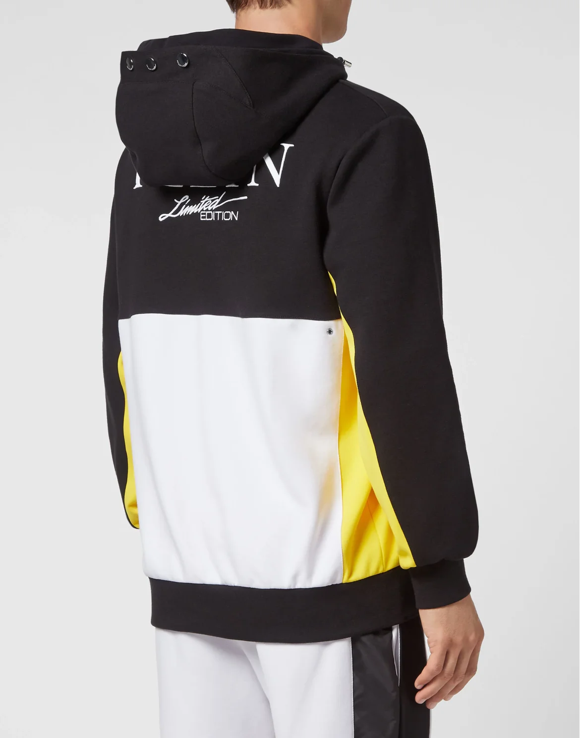 Double Hoodie sweatshirt Nylon Insert Iconic Plein, цвет: Желтый