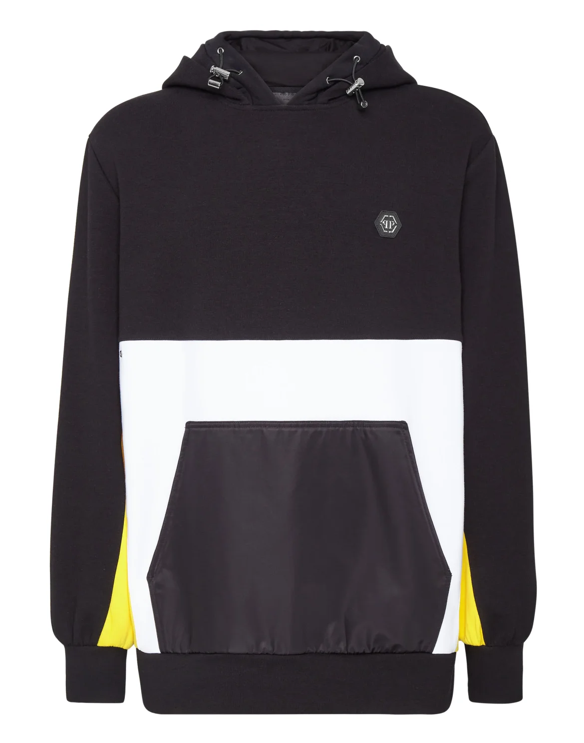 Double Hoodie sweatshirt Nylon Insert Iconic Plein, цвет: Желтый