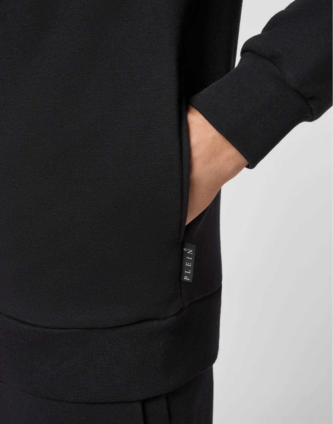 Hoodie Sweatjacket Full Zip Iconic Plein, цвет: Черный