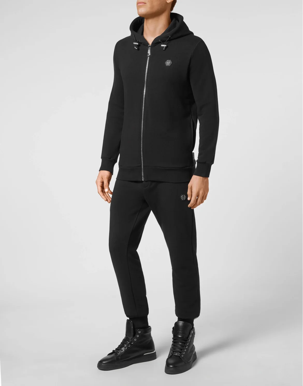 Hoodie Sweatjacket Full Zip Iconic Plein, цвет: Черный