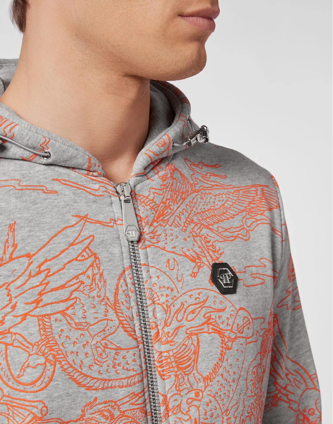 Tracksuit Top/Trousers Embroidered, цвет: Серый
