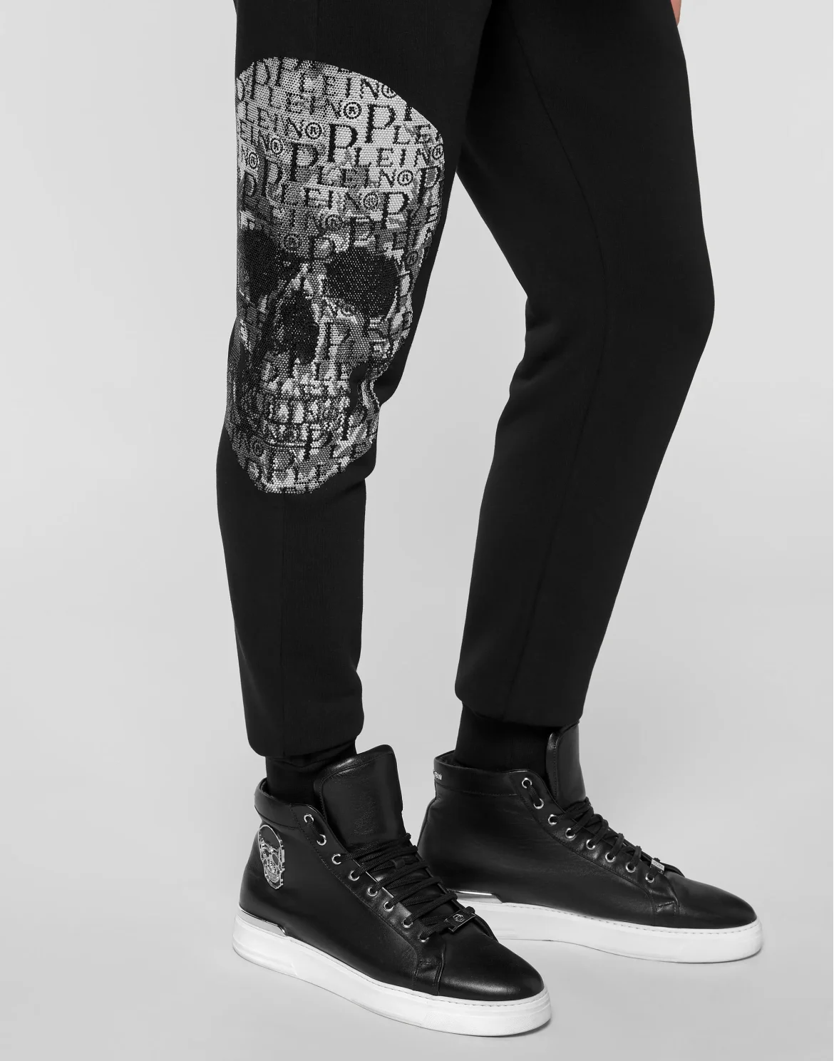 Tracksuit Top/Trousers Stones Skull and Plein, цвет: Черный