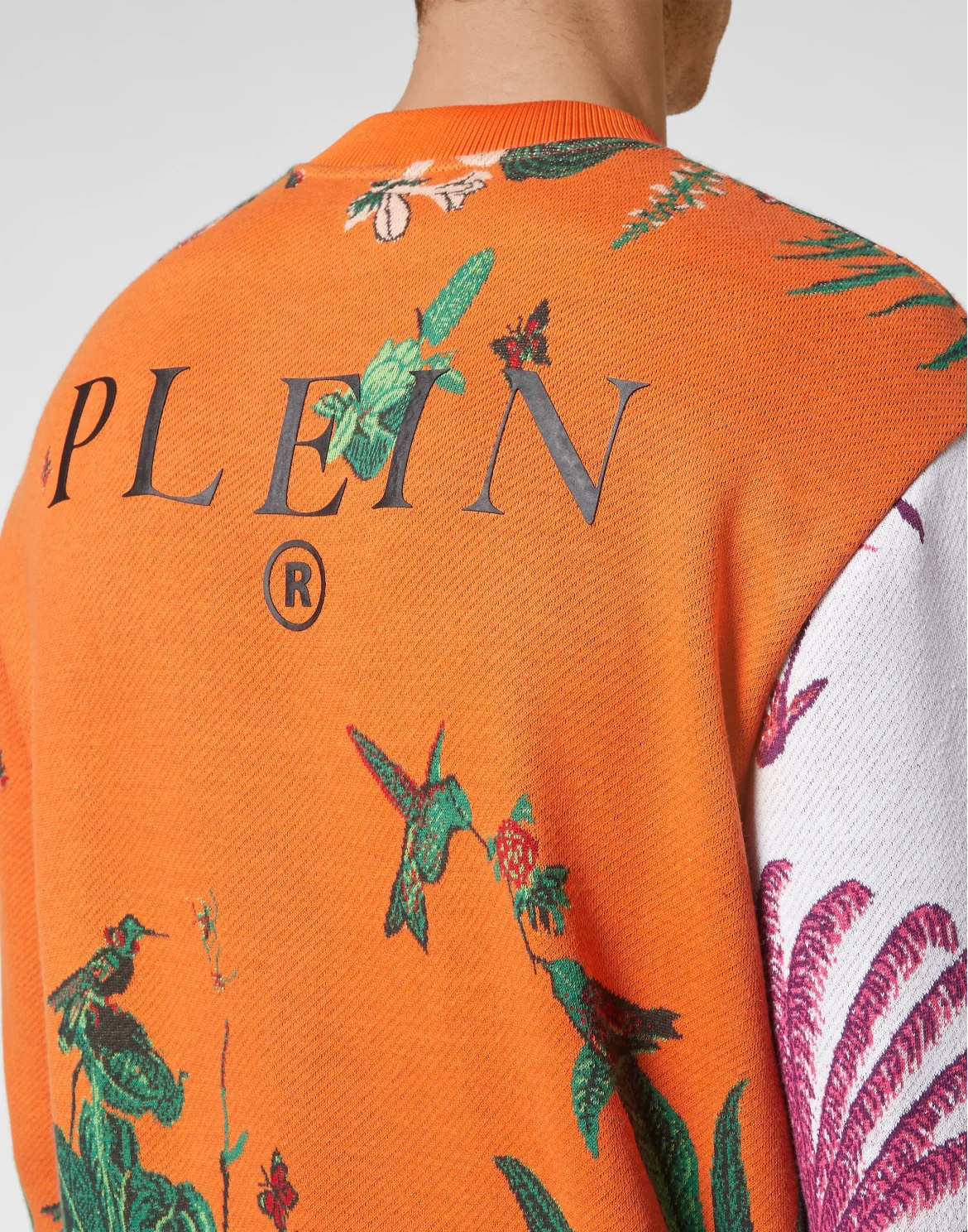Sweatshirt Round Neck LS Flowers, цвет: Оранжевый