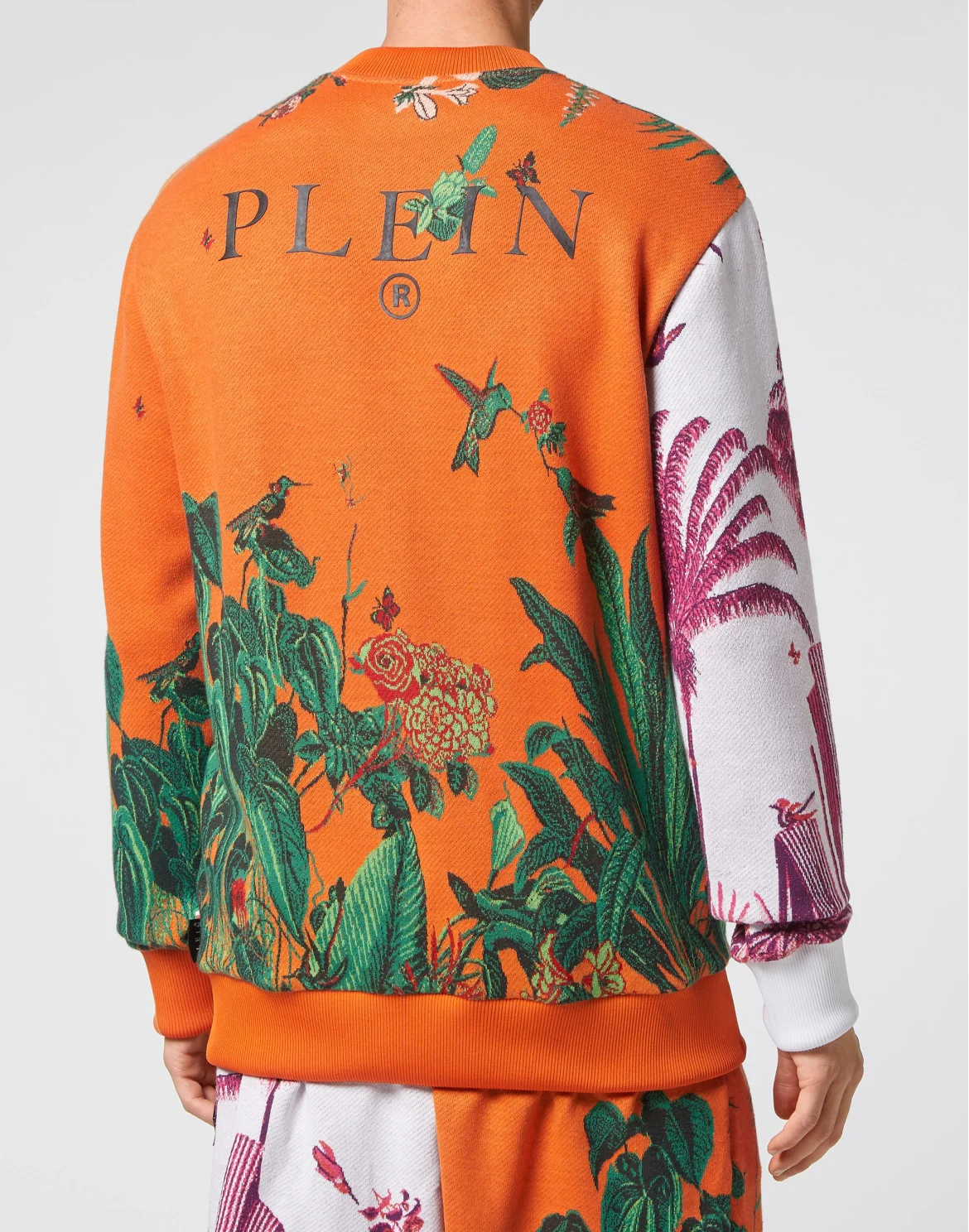 Sweatshirt Round Neck LS Flowers, цвет: Оранжевый
