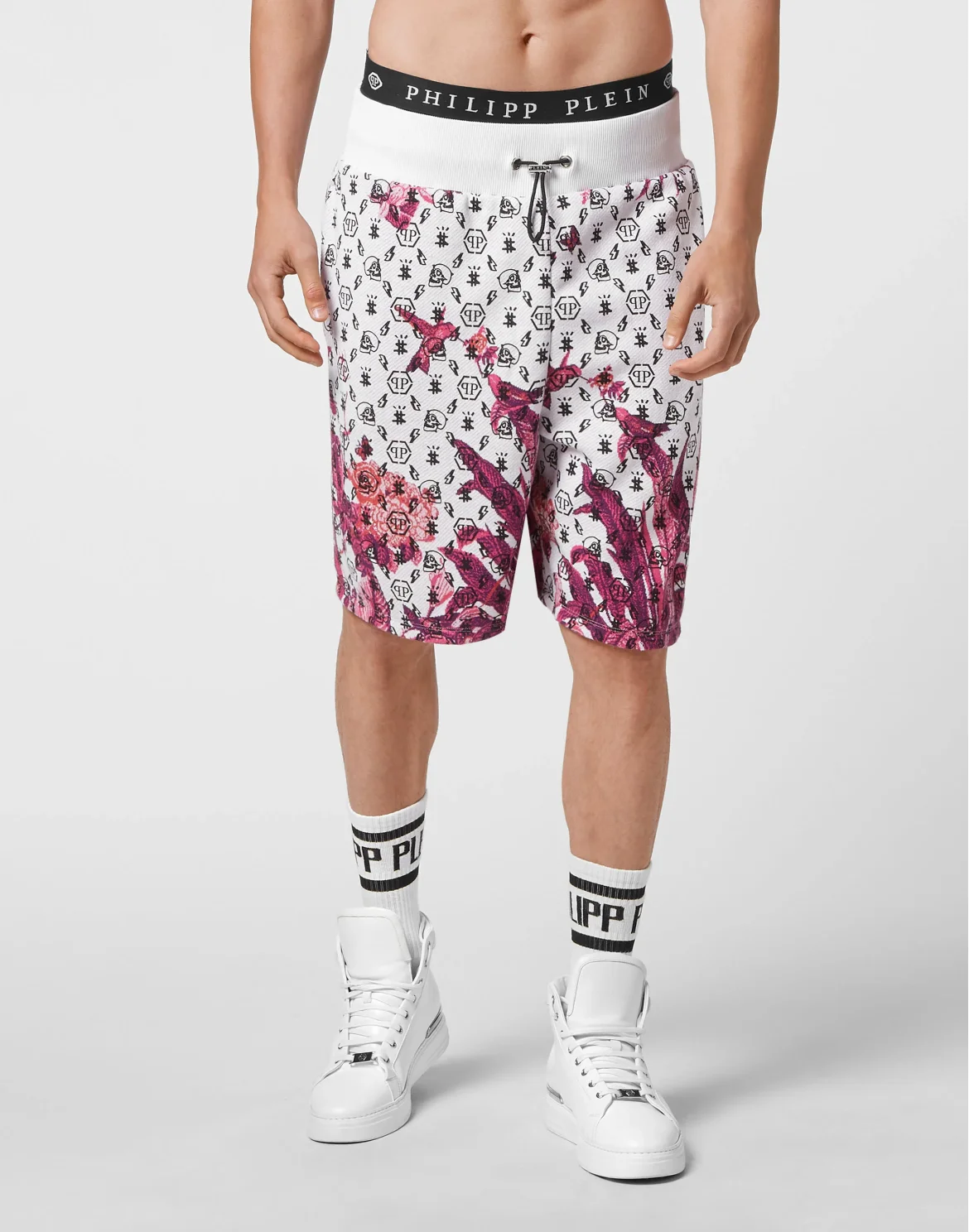 Jogging Shorts Flowers, цвет: Белый