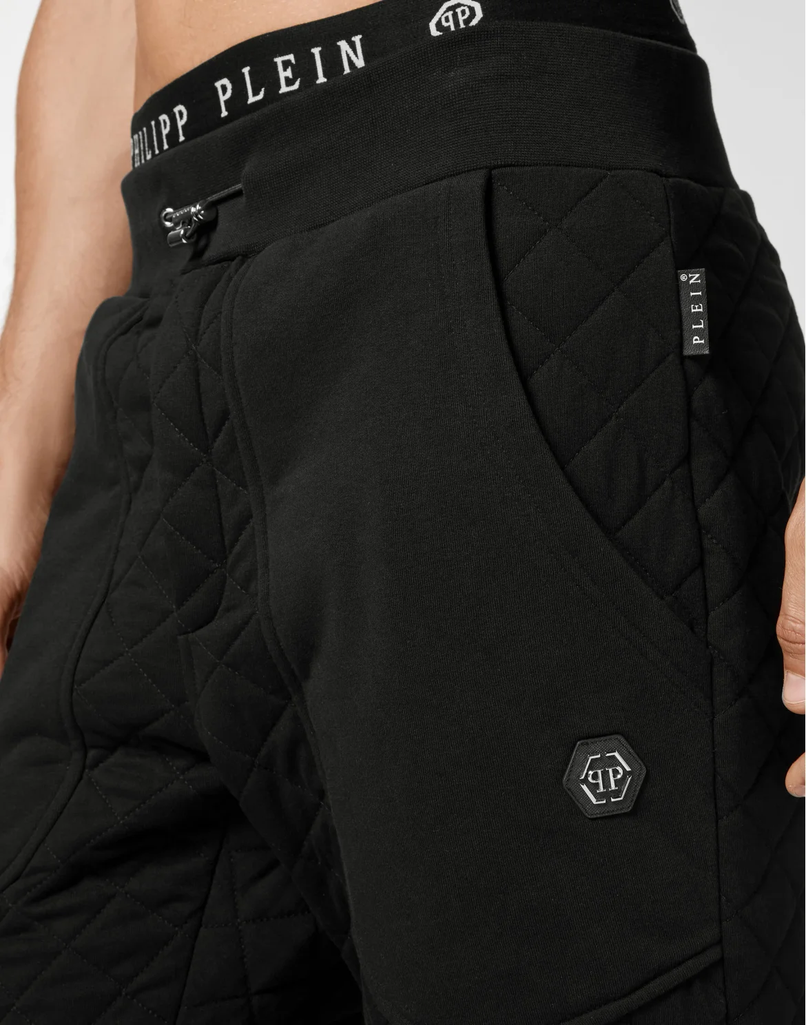 Jogging Trousers Quilted Hexagon, цвет: Черный