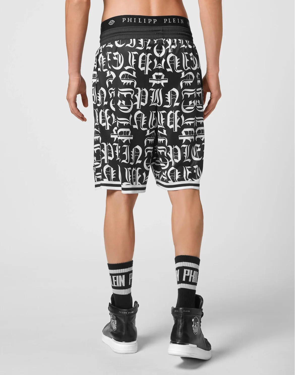 Basket Jogging Shorts Gothic Plein, цвет: Черный
