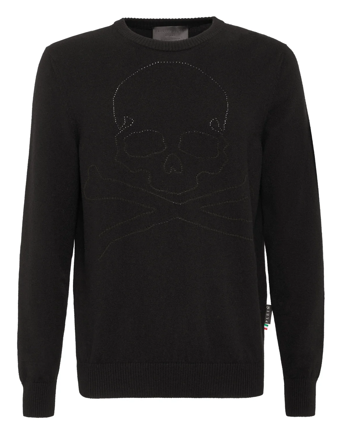 Cashmere Pullover Round Neck LS Skull and Plein, цвет: Черный
