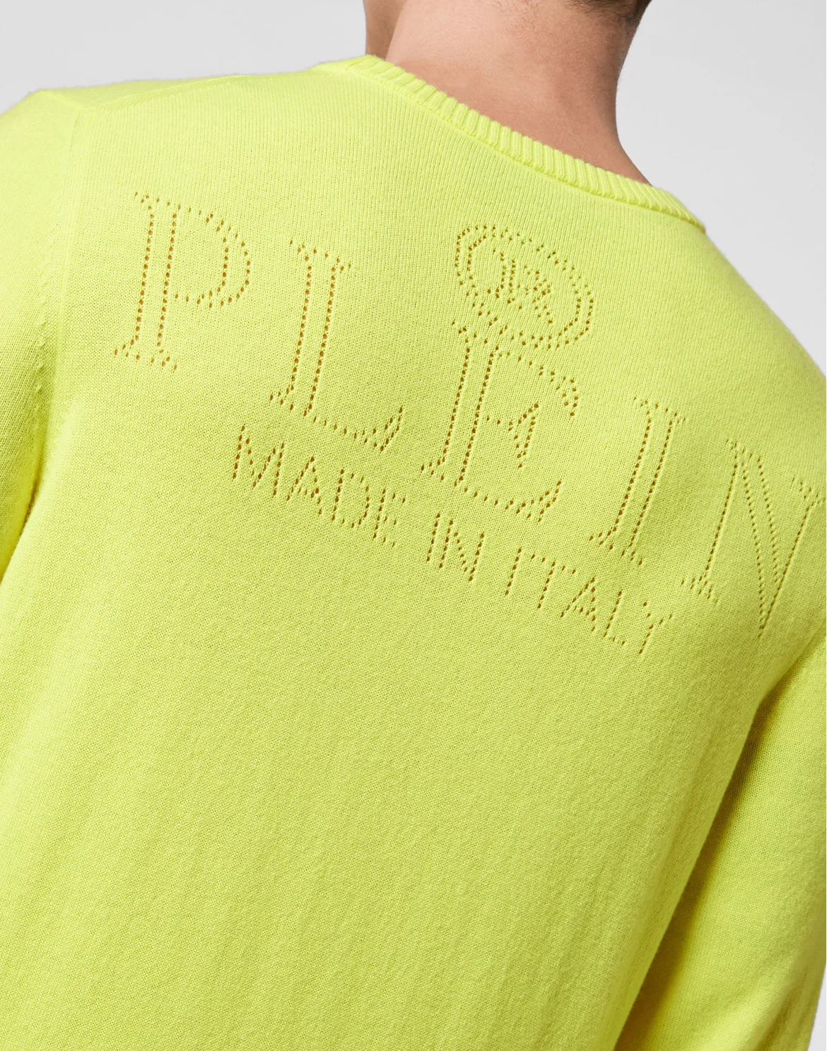 Cashmere Pullover Round Neck LS Skull and Plein, цвет: Желтый