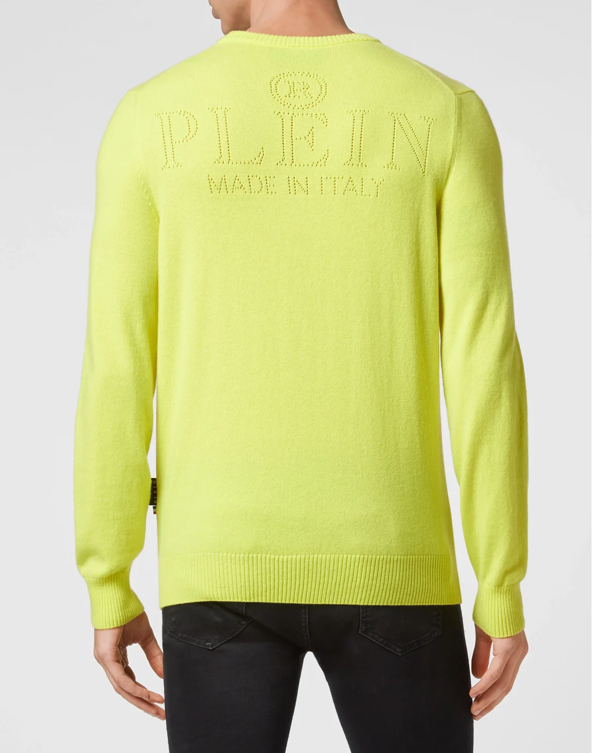 Cashmere Pullover Round Neck LS Skull and Plein, цвет: Желтый