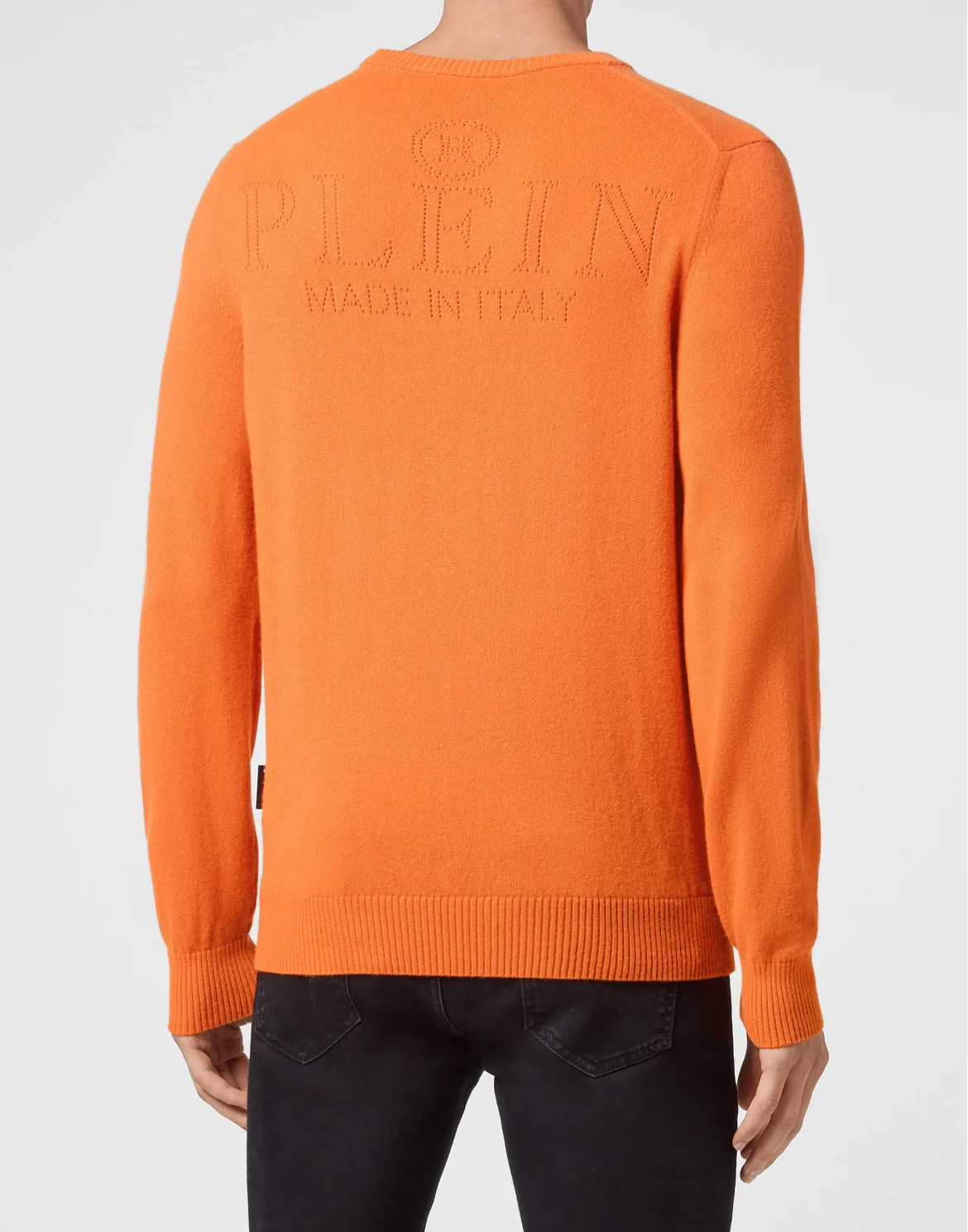 Cashmere Pullover Round Neck LS Skull and Plein, цвет: Оранжевый