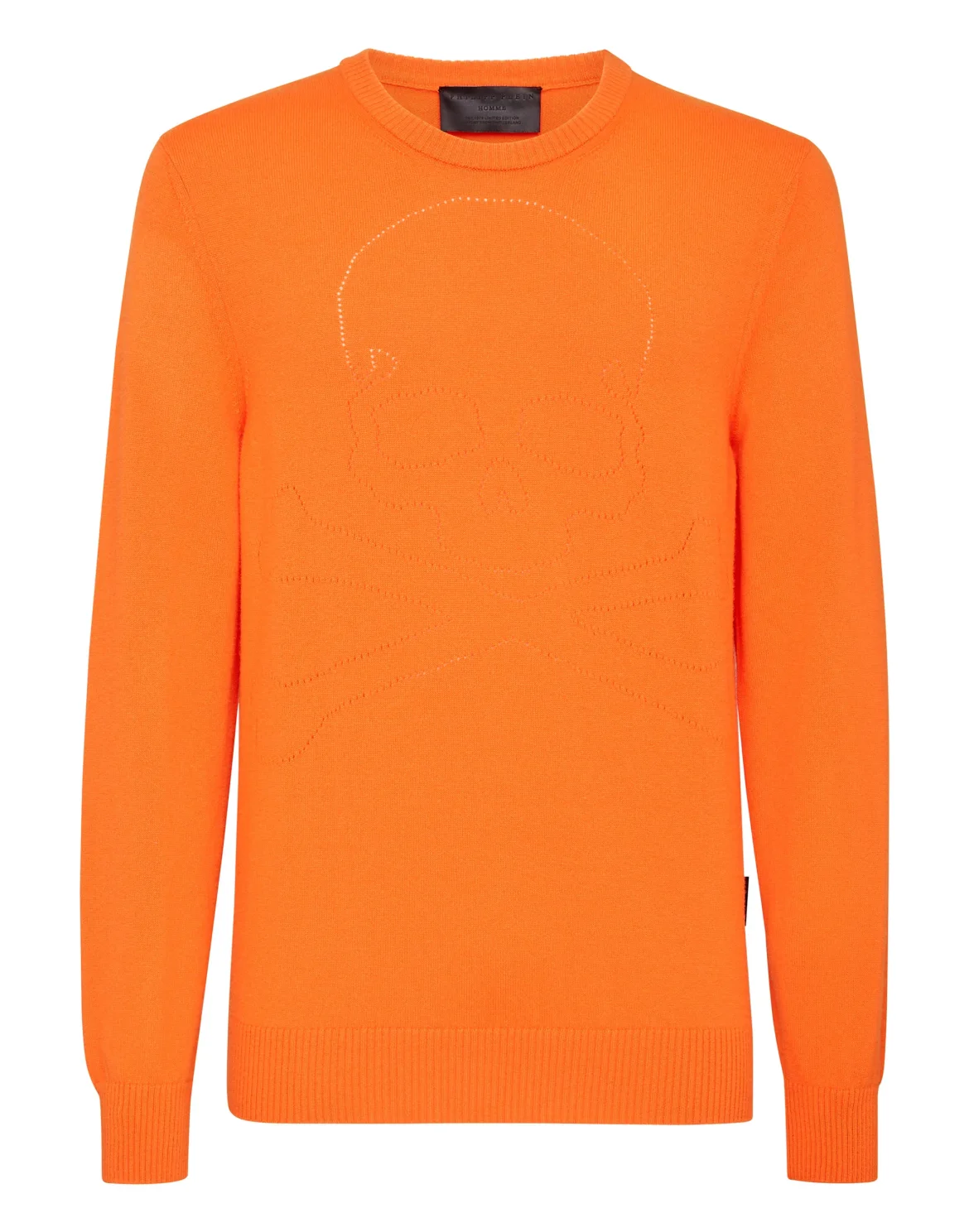 Cashmere Pullover Round Neck LS Skull and Plein, цвет: Оранжевый