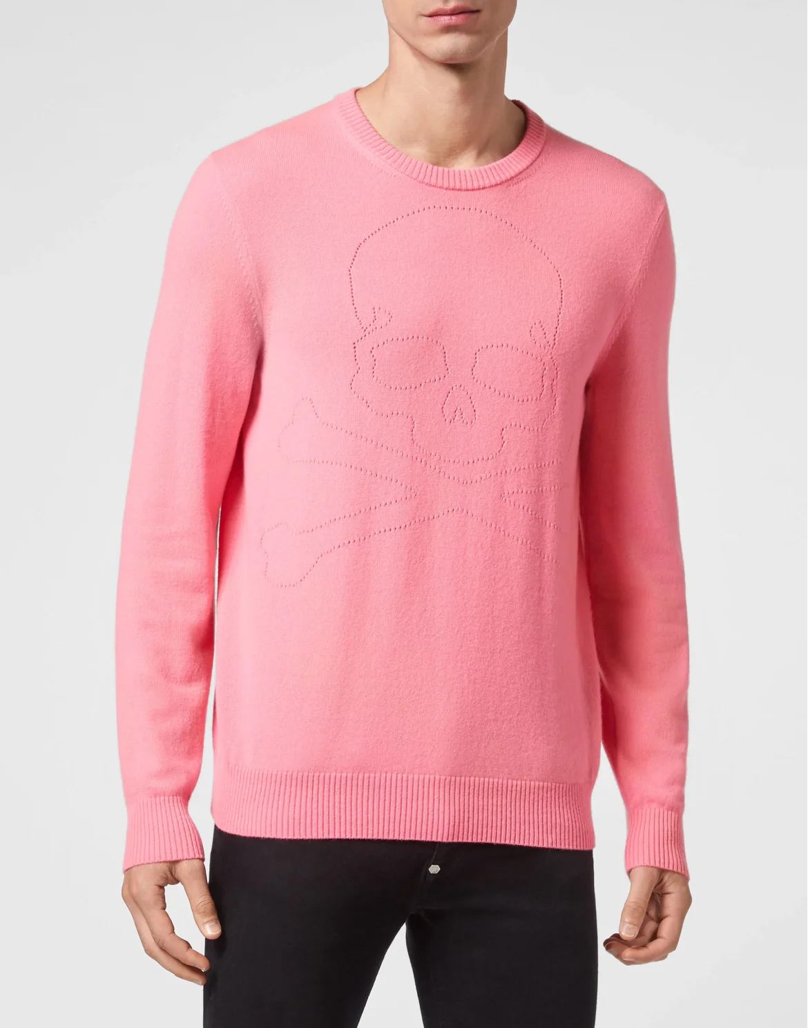Cashmere Pullover Round Neck LS Skull and Plein, цвет: Розовый
