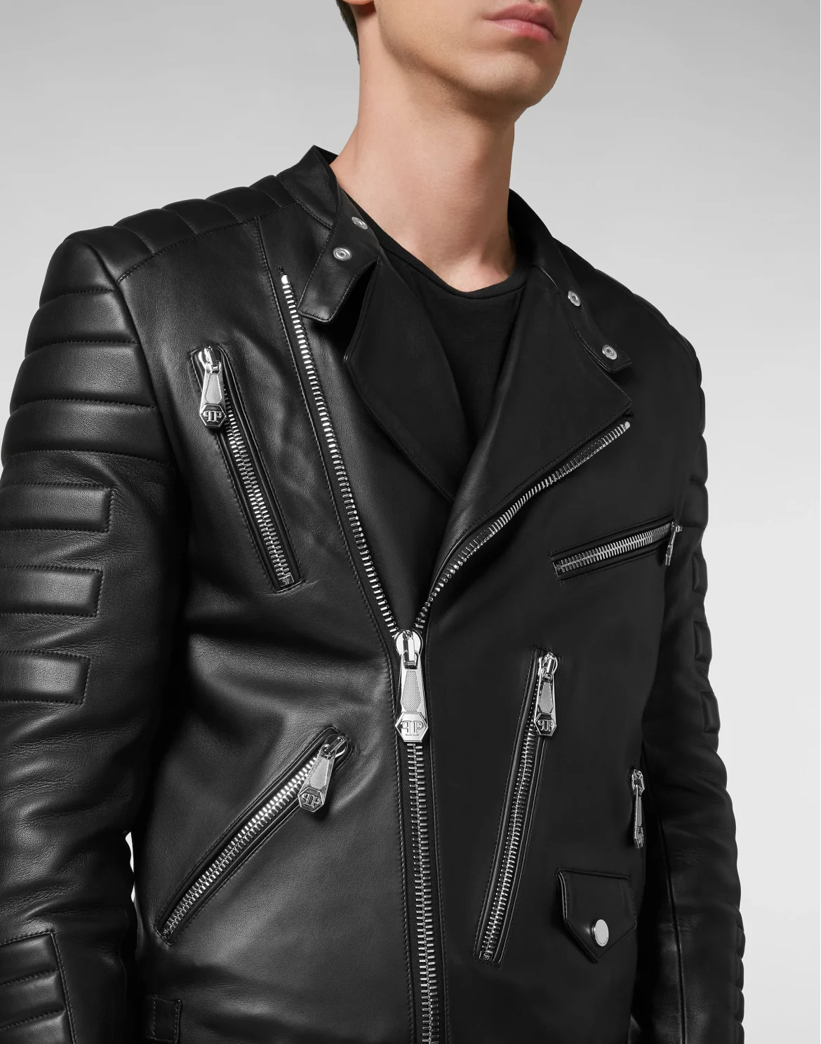 Python Biker Jacket Luxury, цвет: Черный