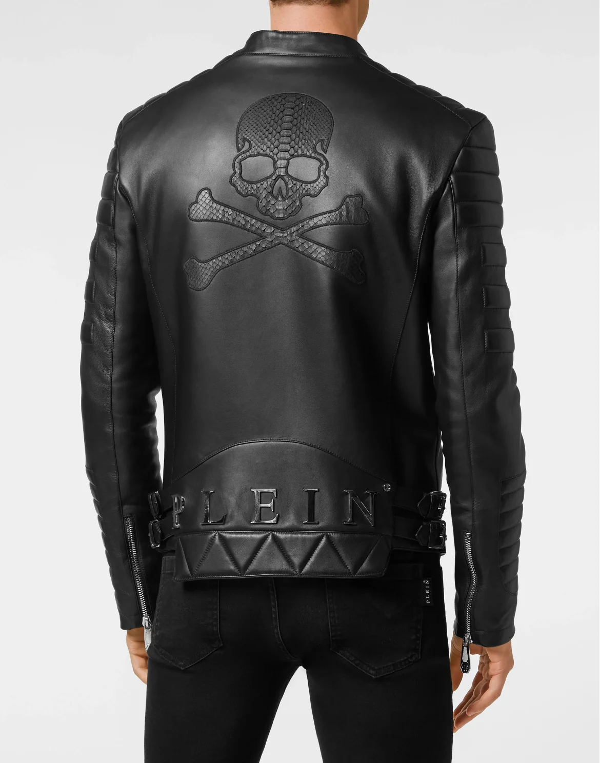 Python Biker Jacket Luxury, цвет: Черный