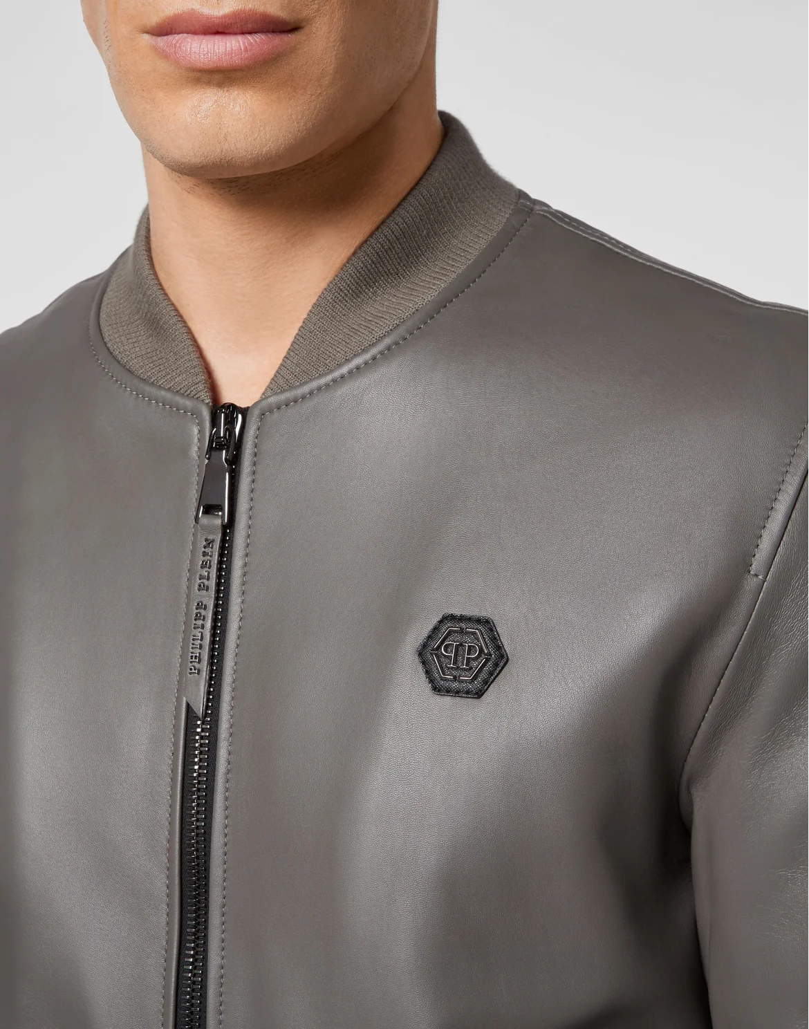 Leather Bomber Iconic Plein, цвет: Коричневый