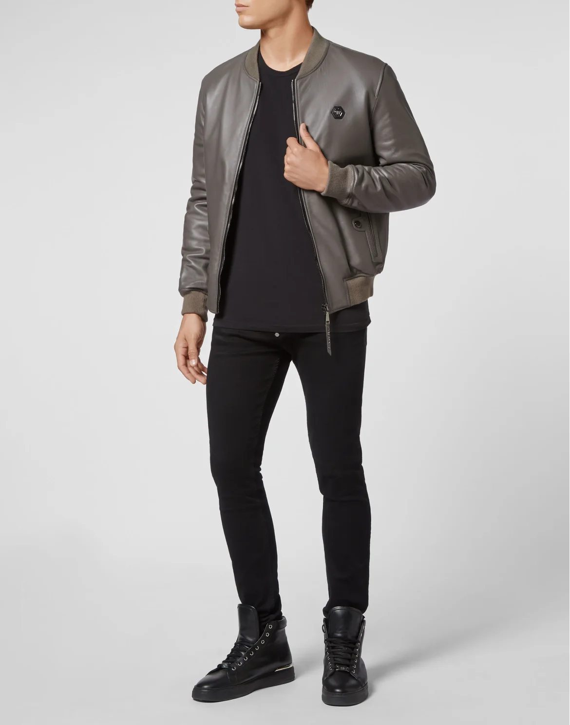 Leather Bomber Iconic Plein, цвет: Коричневый