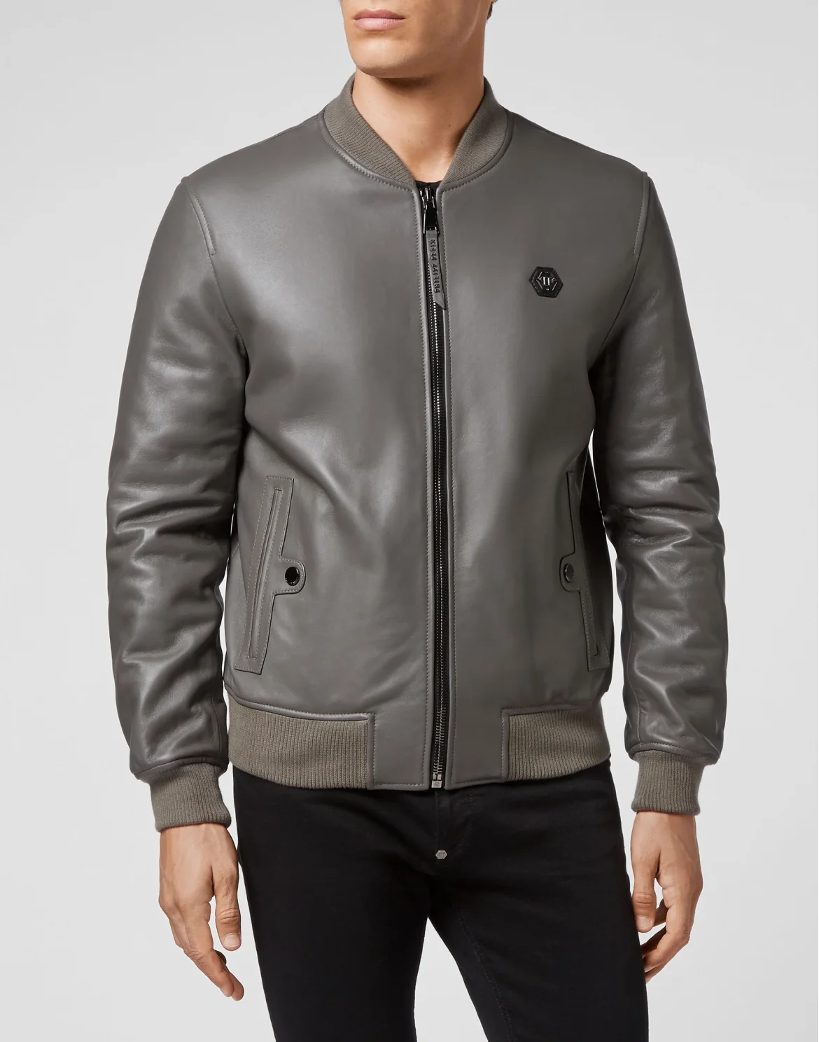 Leather Bomber Iconic Plein, цвет: Коричневый