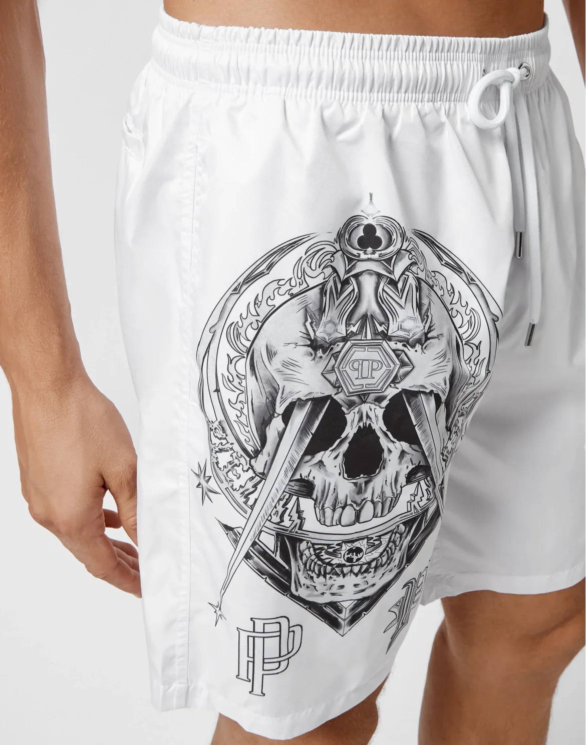 Beachwear Trousers Skull, цвет: Белый