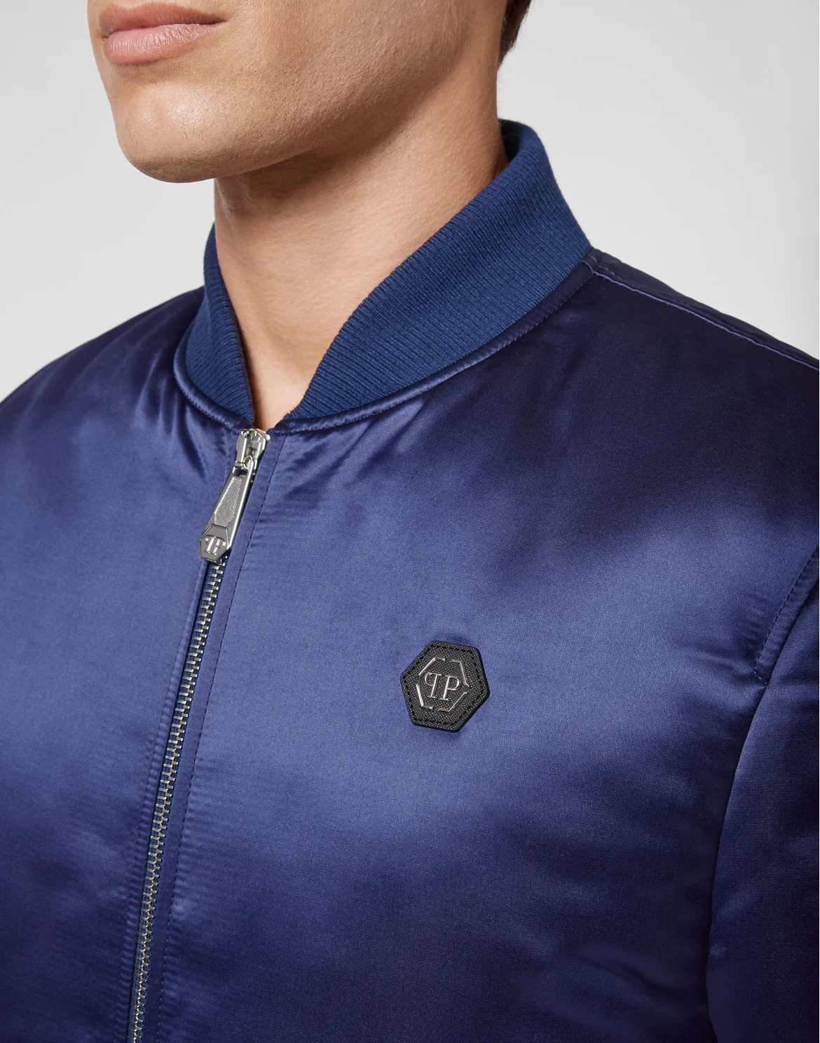 Satin Top Gun Bomber Hexagon, цвет: Синий