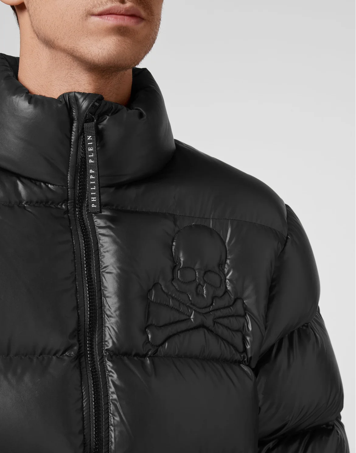Nylon Oversize Jacket Skull, цвет: Черный