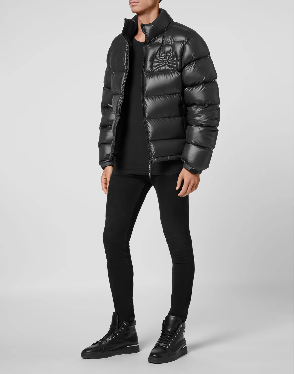 Nylon Oversize Jacket Skull, цвет: Черный