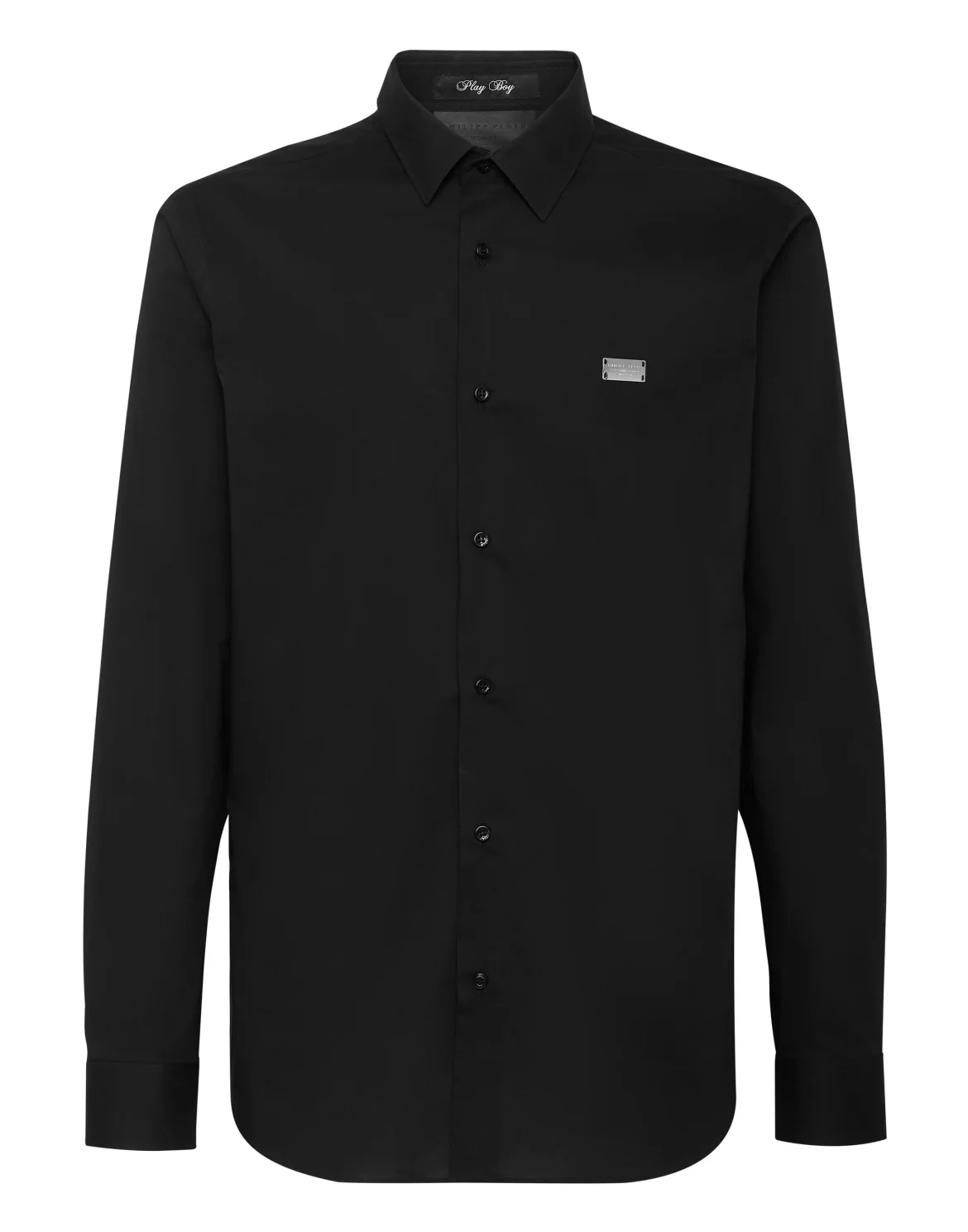 Cotton Shirt Playboy Cut LS Skull strass, цвет: Черный