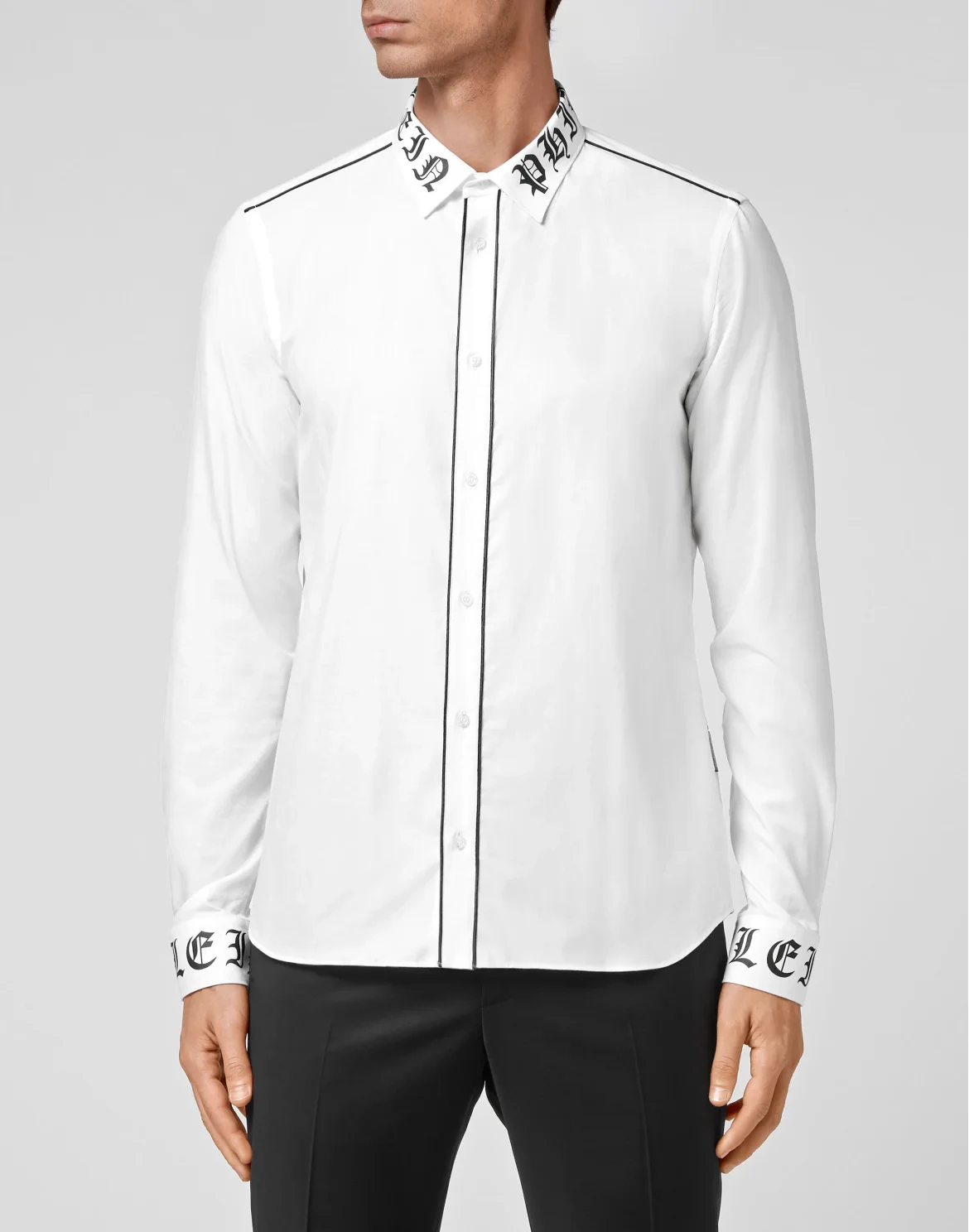 Cotton Shirt Sugar Daddy Cut LS Gothic Plein, цвет: Белый