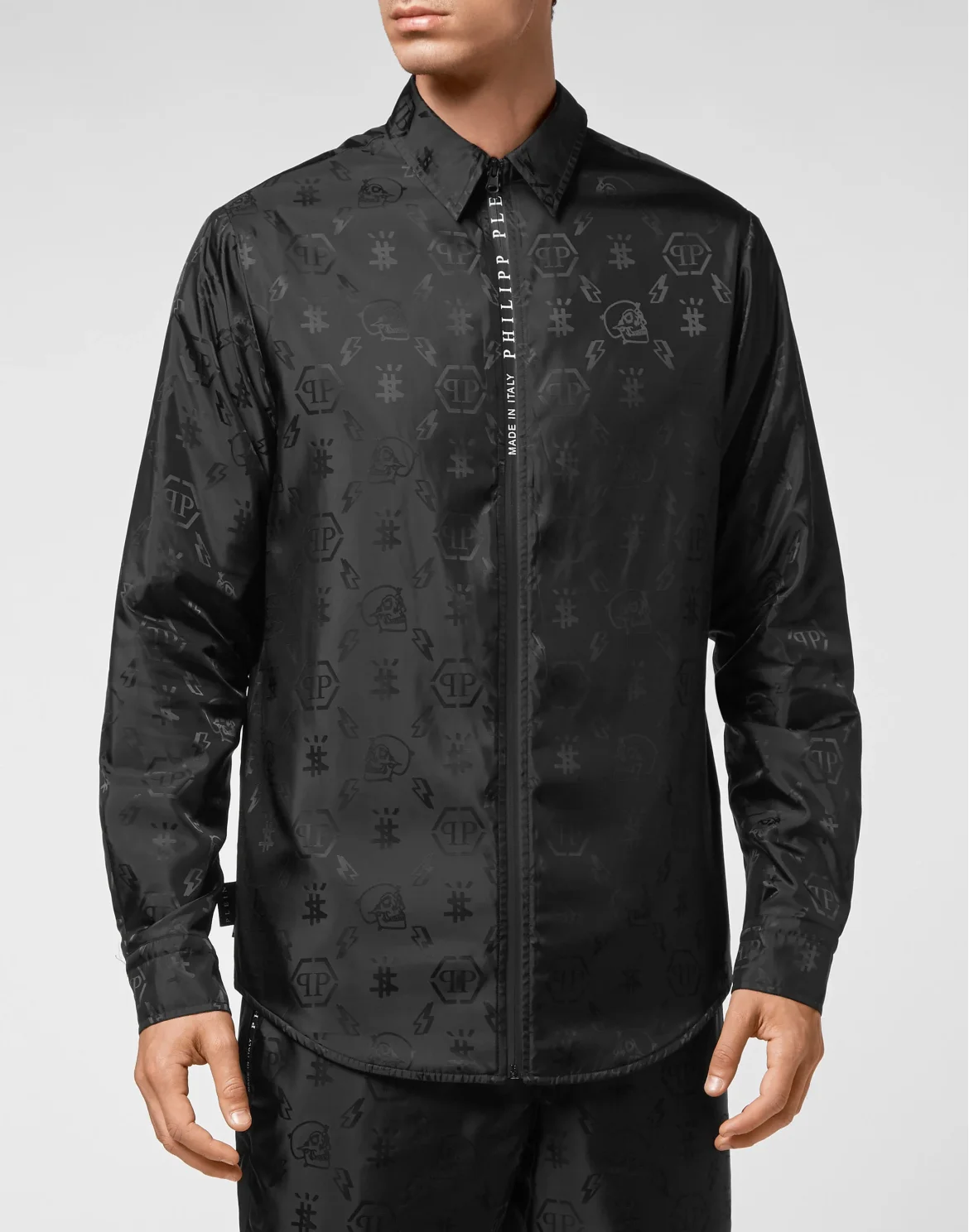 Nylon Shirt Oversize Cut Monogram, цвет: Черный