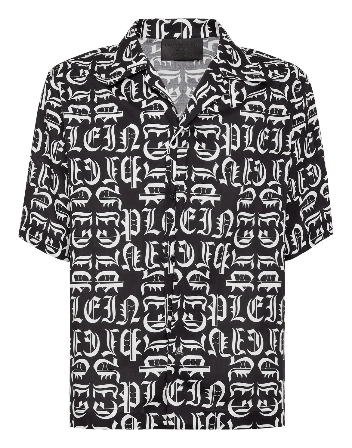 Cotton Lebowski Shirt Bowling Cut Gothic Plein, цвет: Черный