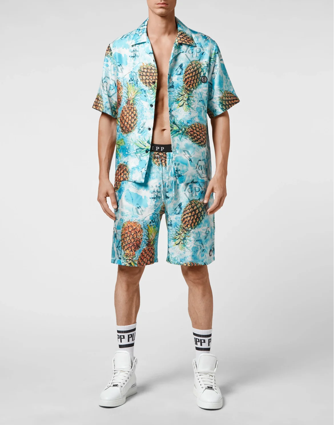 Silk Shirt Bowling SS Pineapple Skies, цвет: Мультиколор