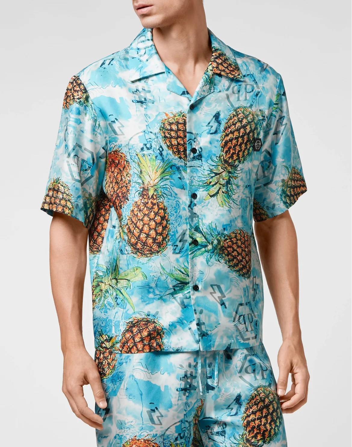 Silk Shirt Bowling SS Pineapple Skies, цвет: Мультиколор