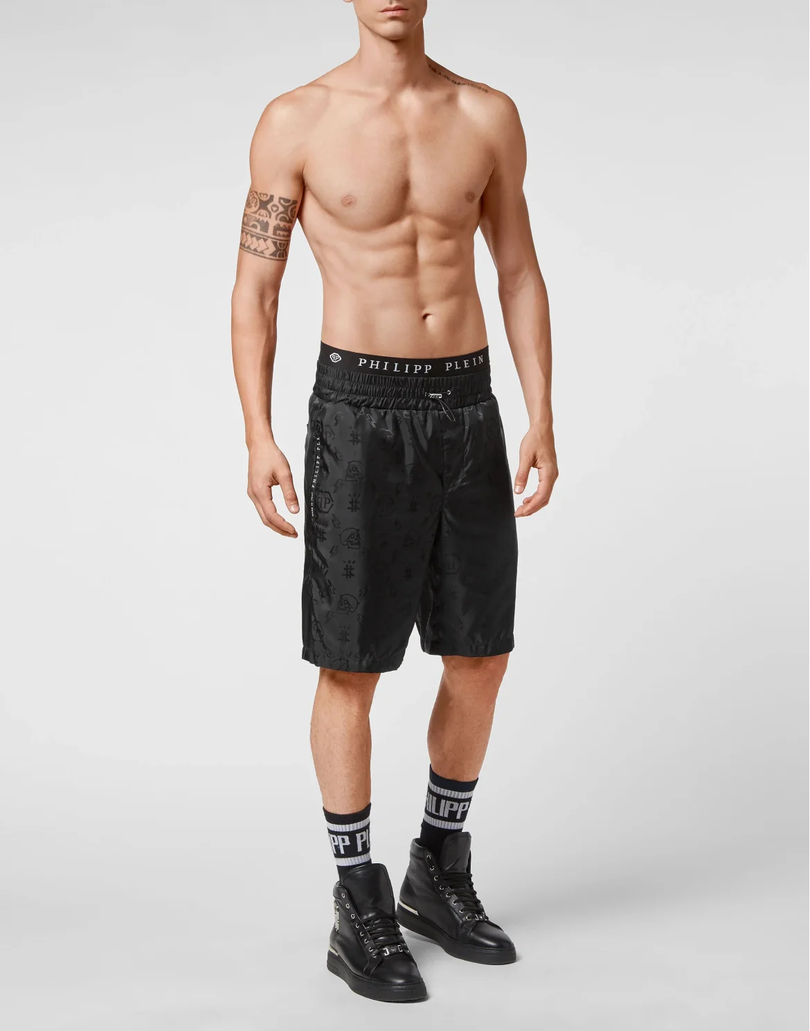Cool Kid Nylon Short Trousers Monogram, цвет: Черный
