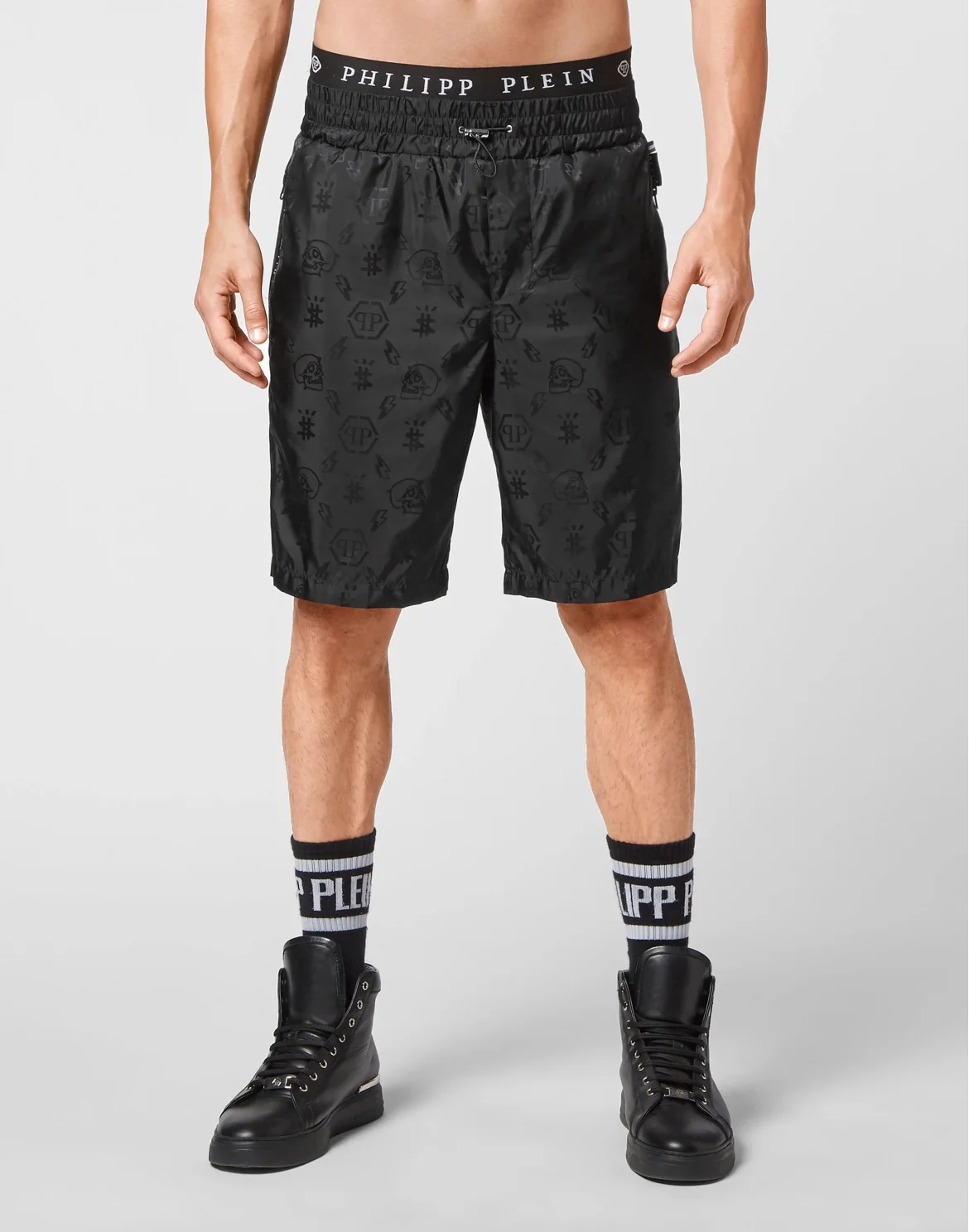 Cool Kid Nylon Short Trousers Monogram, цвет: Черный