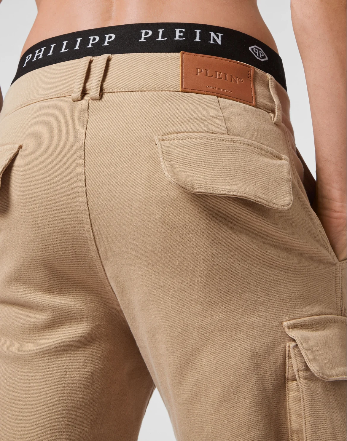 Cotton Short Trousers Cargo fit Monogram, цвет: Бежевый