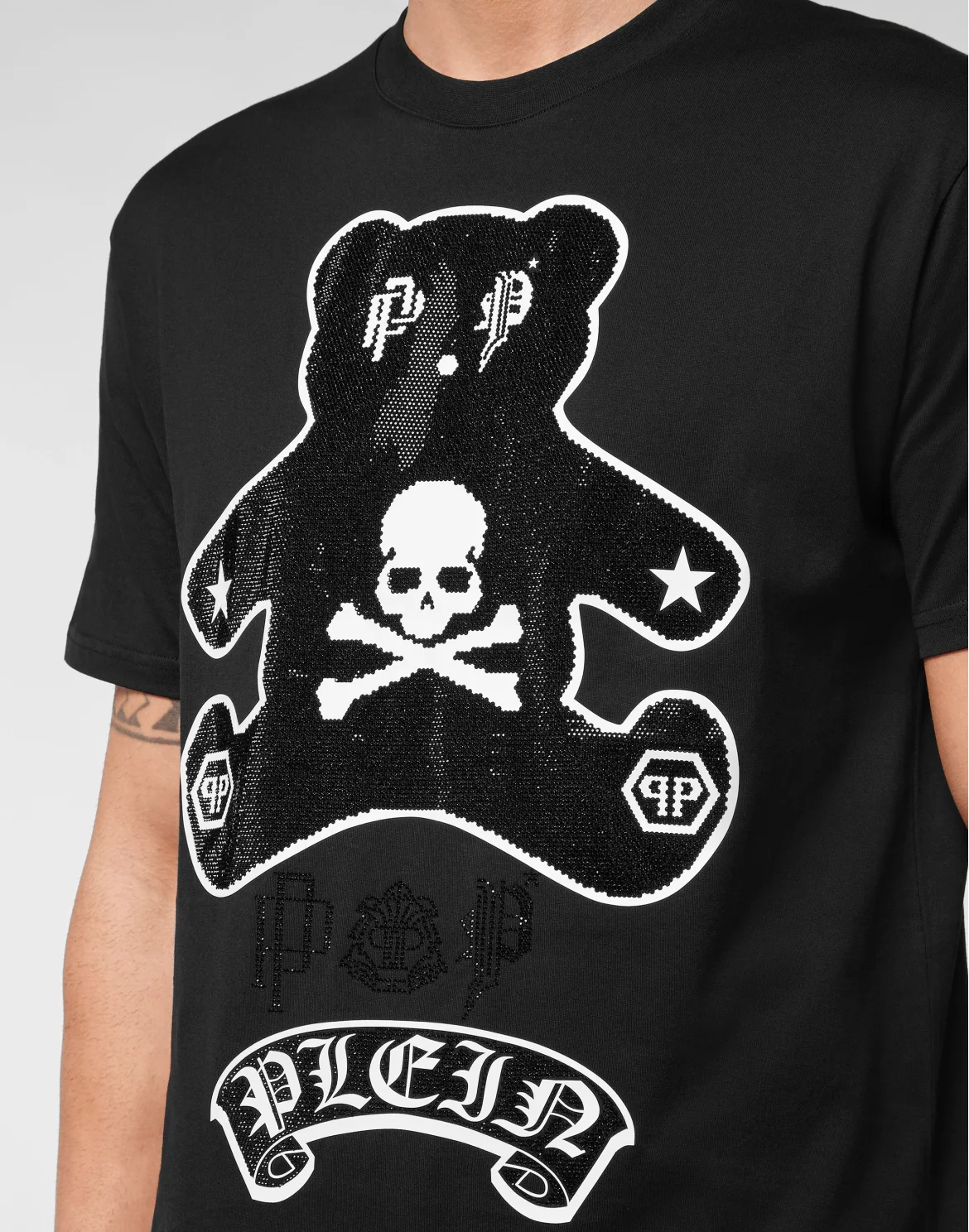 T-shirt Round Neck SS Teddy Bear, цвет: Черный